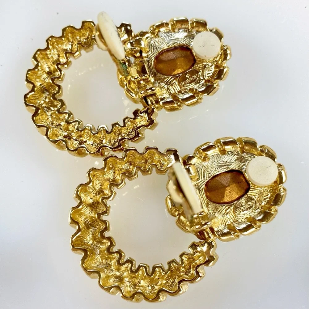 Givenchy Couture Topaz Doorknocker Clip-Ons